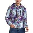 thumbnail image 2 of Salouo Purple Marble Texture Pattern Men's Fall Hoodie Sweatshirt,Sport Hoodie with Pockets for Men Pullover Casual Hooded Sweatshirt-XX-Large, 2 of 7