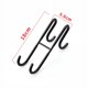 thumbnail image 1 of (Negro) 1 paquete de ganchos dobles para toallas, ganchos para puerta de ducha para puertas de ducha de vidrio sin marco, bastidores de suspensión de baño de acero inoxidable resistentes sin agujero, 1 of 5