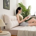 thumbnail image 2 of Triangular Headboard Pillow Twin XL, Suitable for Dormitory Headboards, Large Backrests, Waist Protection Pillows, 2 of 7