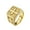 Gold, variant on Men's Stainless Steel Vintage Cool Solid 15mm Honeycomb Pattern Cross Crucifix Biker Ring European and American Style Gold Size 11