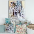 thumbnail image 2 of Designart 'The Lake With Winter Snowy Forest' Lake House Framed Canvas Wall Art Print, 2 of 5