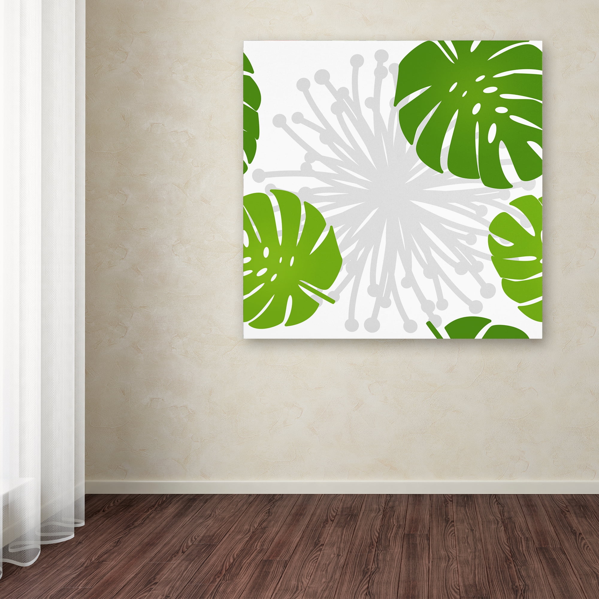 Trademark Fine Art 'Rain Forest Pattern III Leaves' Canvas Art by Tina Lavoie