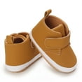 thumbnail image 5 of hirigin Baby Boys First Walking Shoes Solid Color Anti-Slip Soft PU Leather Sneakers for Infant Toddler, 5 of 7