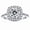 White, variant on 2CT Halo Moissanite Engagement Ring for Women, Cushion Shaped 14k Gold Vermeil 925 Sterling Silver, Promise Wedding Rings for April Birthstone Valentines Day Anniversary Christmas Size 10