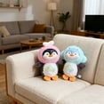 thumbnail image 4 of Creative And Cute Vinyl Plush Penguin Doll Toy Ornaments School Bag Hanging Accessories Holiday Gifts Dual-Material Craftsmanship High-Gloss Vinyl Back Soft Velvet Belly Obsidian, 4 of 5