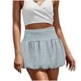 thumbnail image 2 of Bnwani Womens Skirt,Skirt for Women,Bubble,Elastic Waist,Solid,Cropped,Blue,XL, 2 of 5