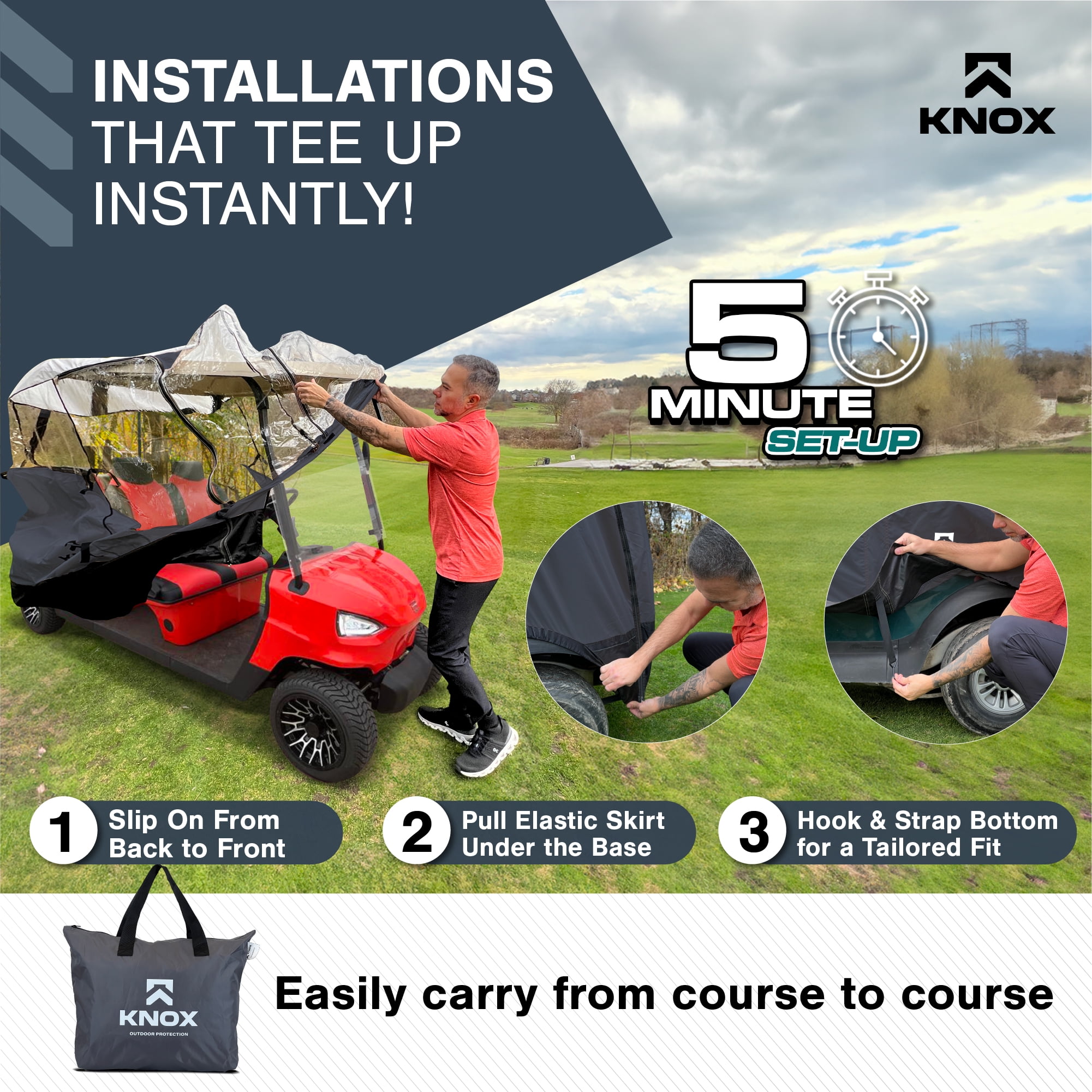 Amazon.com : 10L0L Golf Cart Cover Upgrade Extended Roof 80