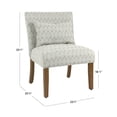 thumbnail image 4 of HomePop Transitional Fabric Parker Accent Chair with Pillow in Textured Gray, 4 of 12