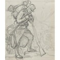 thumbnail image 2 of Auguste Louis Lepère 12x14 Gold Ornate Wood Frame and Double Matted Museum Art Print Titled - Retirement After Charleroi (1914), 2 of 4