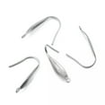 thumbnail image 2 of U8MO 10pcs 316 Stainless Steel Earring Hooks Smooth Earwire Jewelry Making 19.5x4.5mm-Stainless Steel Color, 2 of 2
