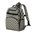thumbnail image 2 of Black Daisy Flower Pattern Backpack for School,Cute School Bag,Schoolbag with Adjustable Shoulder Straps & Padded Back,15.25"x11.5"x5.25", 2 of 5