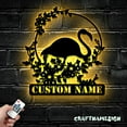 thumbnail image 3 of Craftnamesign Custom Flower Flamingo Metal Wall Art LED Light, Custom Floral Flamingo Name Sign, 3 of 5