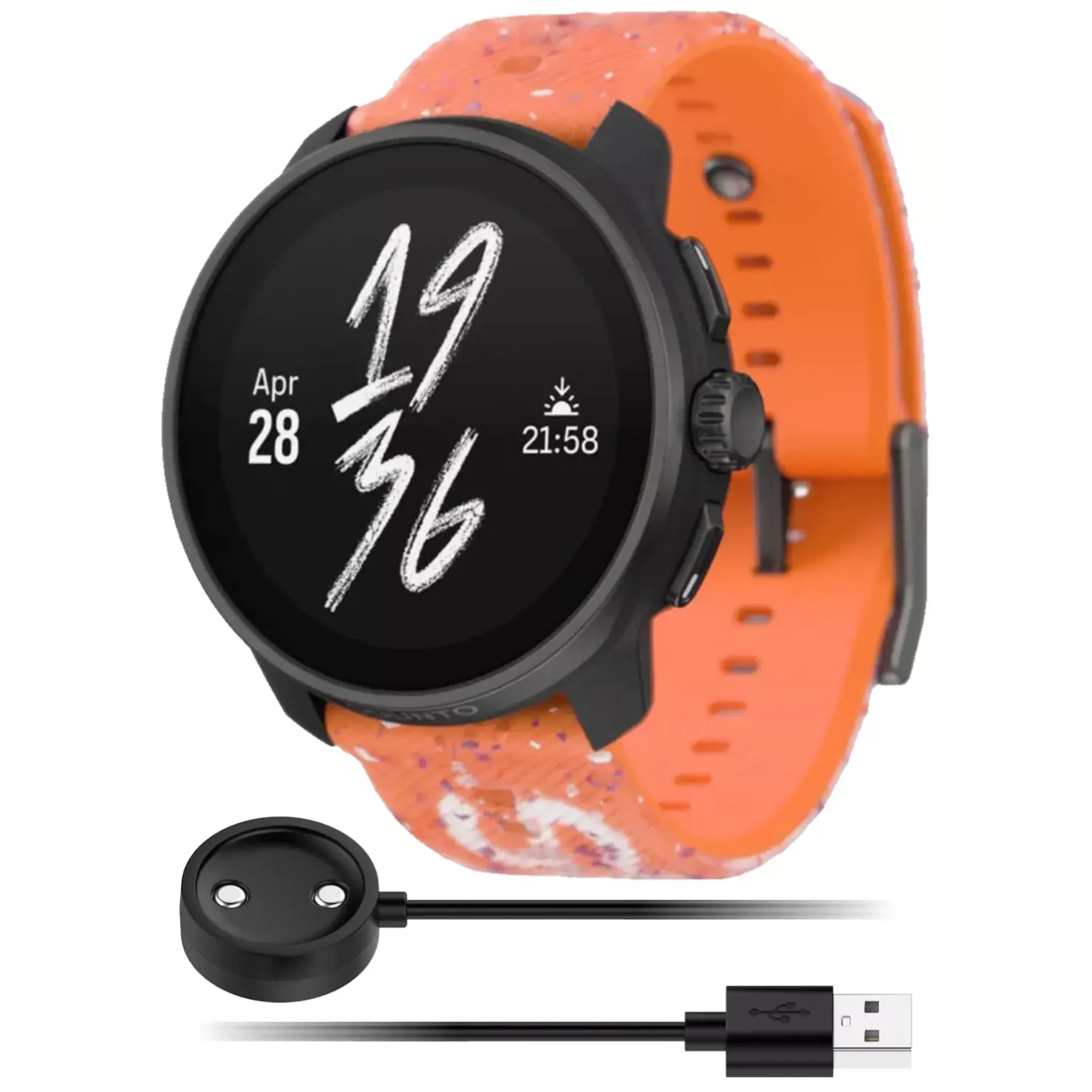 Suunto Race S GPS Sports Watch with AMOLED Touchscreen, Heart Rate and Fitness Tracker - Power Orange