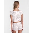thumbnail image 3 of No Boundaries Cloud Core Scoop Neck Sleep Tee, Women's XXS-3X, 3 of 5