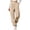 Beige, variant on Qingpeng Womens High Waisted Jogger Sweatpants Elastic Drawstring Cuffed Ankle Casual Long Pants with Side Pockets