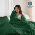 thumbnail image 5 of Bare Home Luxury Duvet Cover and Sham Set - Premium 1800 Collection - Ultra-Soft - Queen, Forest Green, 3-Pieces, 5 of 10