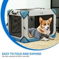 thumbnail image 5 of Dextrus Portable Dog Travel Crate, Large Collapsible Pet Carrier with 4 Doors and Sturdy Mesh Windows, Soft Dog Kennel for Indoor and Outdoor Use(20" L x 13" W x 15" H), 5 of 7