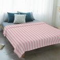 thumbnail image 4 of Pink Striped Blanket Soft Cozy Warm Throw Blanket for Couch, Plush Fuzzy Flannel Fleece Blankets for Sofa, Modern Simple Farmhouse Beige Vintage Bed Blankets Lightweight Gifts for Women, 30"x40", 4 of 9