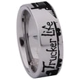 thumbnail image 3 of Trucker Life Tungsten Carbide Ring, 3 of 9