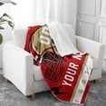 thumbnail image 6 of San Francisco Custom Throw Blanket 40 * 50, Throw Blankets Printed with Any Name and Number for Men Women, Personalized Football Gifts for Fans, 6 of 6