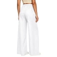 thumbnail image 4 of Pants for Women,Jeans for Women High Waisted Wide Leg Womens Jeans with Pockets Elastic Waist Strechy Drawstring Pull On Denim-Like Pants, 4 of 9