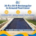 thumbnail image 2 of Blue Wave Leaf Net 30' x 50' Rectangular In-Ground Pool Debris Cover, 2 of 7