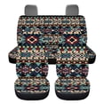 thumbnail image 2 of KUIFORTI Fashion Ethnic Tribe Automobile Seat Cover Sets 4 Pcs, Front Seat Protector Carseat Rear Split Bench Cover Comfortable Universal for Car Truck SUV Easy to Install, 2 of 7