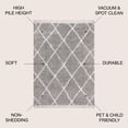 thumbnail image 2 of JONATHAN Y MERCER SHAG 5 x 8 Area Rug, Mercer Plush Tassel Moroccan Geometric Trellis - Gray/Cream, MCR104C-5, 2 of 3