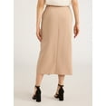 thumbnail image 2 of Scoop Women’s Ultimate Crepe Front Slit Midi Skirt, Sizes 0-20, 2 of 6