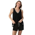 thumbnail image 4 of Layla Women's Sleepwear 2-Piece Knit Tank and Shorty Boxer Pajama Set, XS-4X, 4 of 6