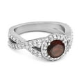 thumbnail image 2 of Solitaire Accents 3.37 Ct Garnet 925 Sterling Silver Infinity Women Valentines Day Gifts Ring, 2 of 3