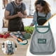 thumbnail image 4 of 2 Pack de bolsas de almacenamiento de malla montadas en la pared | Bolsa de supermercado de poliéster transpirable | Organizador colgante plegable | Mangos ergonómicos de mano | Gris | Reutilizable, 4 of 9