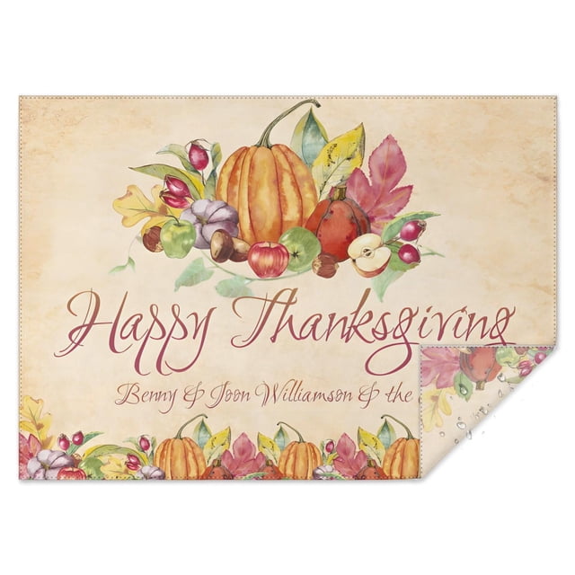 Thanksgiving Day Tablecloth Wrinkle Resistant Washable Tablecolths Table Covers Thanksgiving Fall Maple Leaves Pumpkin Tablecloth for Party Picnic Dinner Decor Rectangle,60x84inch