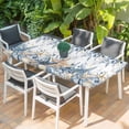 thumbnail image 2 of Blue Eucalyptus Coastal Table Cloths for 3 Foot Rectangle Tables, Beach Starfish Shell Nautical Patio Waterproof Elastic Fitted Tablecloths, Washable Rectangular Table Cover for Camping, 2 of 8