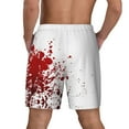 thumbnail image 2 of Mens Blood Splatter Swimming Trunks with Compression Liner Beach Quick Dry Swim Shorts, 2 of 6