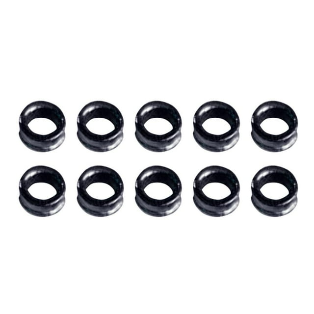 10 guía de caña de pescar ojo anillo de cerámica accesorios de guía de caña de pescar DIY Black Groove 05