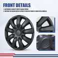 thumbnail image 5 of 4Pcs Set 15" Steel Wheel Hubcaps for 2002-2006 Toyota Camry,Wheel Rim Cover,Snap on Car,PP,Black Matte, 5 of 8
