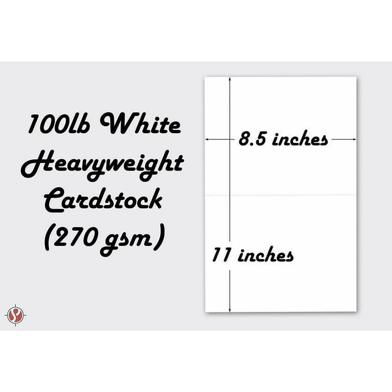 White 100lb. 11 x 17 Cardstock - 50 Pack - by Jam Paper