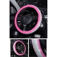 thumbnail image 3 of Steering Wheel Cover Bling Bling Rhinestones Crystals Car Handcraft Steering Wheel Covers Leather, 3 of 4