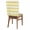 Yellow White, variant on Aqua Striped Chair Back Covers, Rustic Farmhouse Stripes Removable Chair Covers for Dining Chairs Set of 8, Washable Chairs Slipcovers Back Seat Protector for Wedding Party 19"x20"