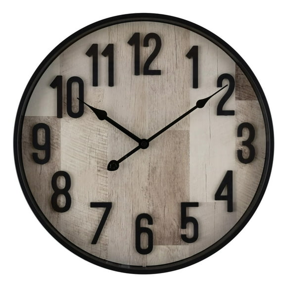 Horloge murale Home Trends 16 "gris délavé