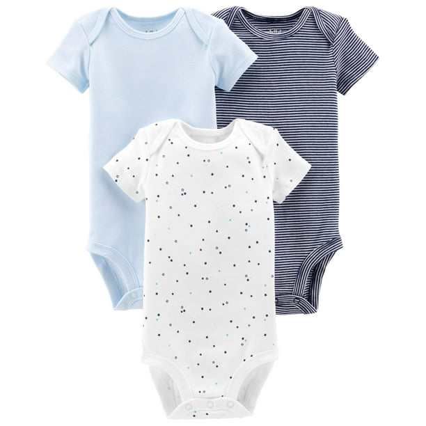 Child Of Mine By Carter's Basic Short Sleeve Bodysuits, 3-pack (Baby ...