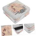 thumbnail image 3 of Caja Caja De Lata Para Galletas Recipiente Sellado De Metal Lata De Té De Diente De León Lata Cuadrada Para Galletas Latas Para Galletas Con Tapas Porta Té Chocolate 17 * 17 * 6 CM amarillo claro, 3 of 5