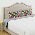 thumbnail image 3 of Yayeee Pillowcase Standard Size Set of 2 Satin Wrinkle Resistant Pillow Case, Red Geometric, 3 of 7