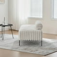 thumbnail image 5 of Kadyn 49.6" Small Loveseat with 2-Seater Small Sofa End of Bed Bench Window Ottoman Footrest and Adjustable Back, Loveseat Sofa for Living Room, Bedroom, Hallway, Small Space, Beige, 5 of 8