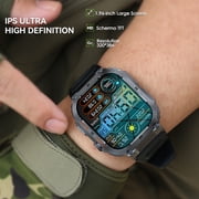 EIGIIS 1.96 Military Smart Watch Outdoor Tactical Sports Watch Fitness Activity Tracker Smartwatch for Men with iPhone Android