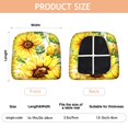 thumbnail image 3 of White Sunflower Bud Pattern Seat Covers for Dining Room Chairs Set Of 4,Stretch Printed Washable Chair Seat Cover with Elastic Ties and Button,Removable Waterproof Couch Cushion Covers, 3 of 6