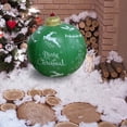 thumbnail image 5 of Light Up PVC Inflatable Christmas Ball,24 Inch Large Outdoor Decorated Ball Outdoor Christmas Decorations,New Years Christmas Ornaments with Light,Remote for Yard & Pool Decorations (Green), 5 of 8