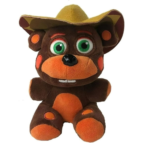 7" El Chip - Five Nights at Freddy's Plushie Pizza Simulator Brown Bear with Hat Plush Toy Stuffed Doll
