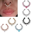 thumbnail image 1 of De Aros Falsos Para La Nariz Para Mujer, Aro De Aleación De Diamante Para La Nariz, Tendencia De Perforación Con Personalidad Para Mujer, Clip Simple Sin Agujeros En Forma De U Para Uso Diario 6 Uds Yuarrent AP005778-00, 1 of 6